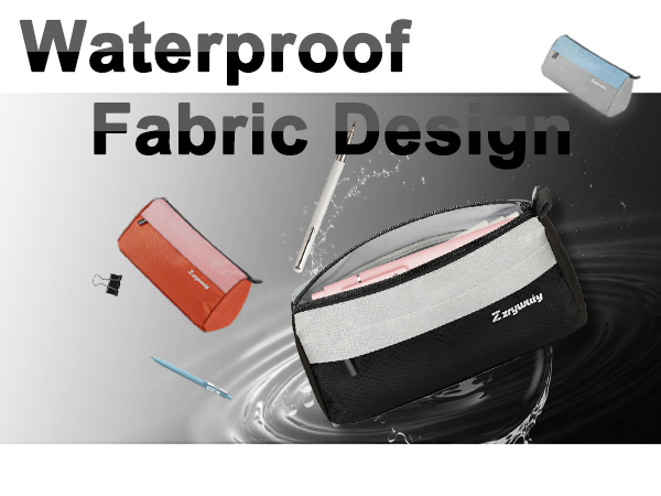 two colored one open pencil pouch