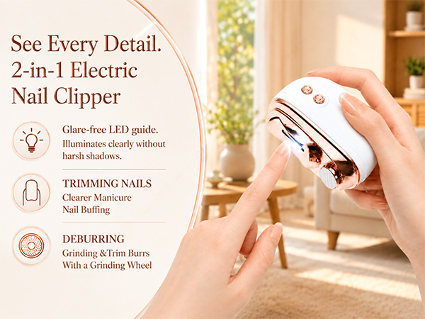 2-in-1 Smart Electric Nail Clipper & Polisher