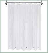 Shower Curtain Liner with 6 Magnets Clear PEVA 8G Thick & Heavy , Waterproof 72 x 72 inch, Clear…