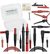 BOCEUC Multimeter Silicone Leads Electrician Test Leads Kit CAT III 1000V&CAT IV 600V with Alliga...
