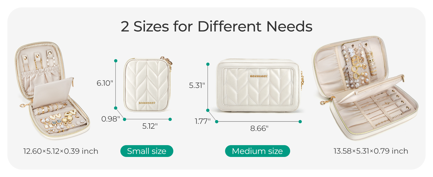 Jewelry Case Jewelry Box Organizers and Storage Earings Holder for Necklaces, Bracelets, Rings