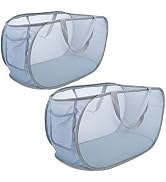 NairSnow Collapsible Laundry Baskets, 2 Pack Pop Up Hamper with Handles, Portable Stair Basket, D...