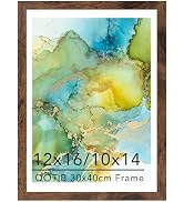 12x16 Frame Deep Brown with 10x14 Mat, for 30 x 40cm Diamond Art Painting, Display Picture 10 x 1...