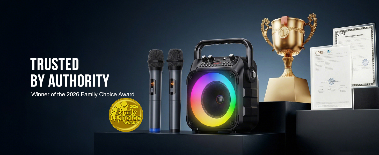 Karaoke Machine Mini Karaoke Machine Portable Bluetooth Speaker Karaoke Machine for Adults 2 Mics