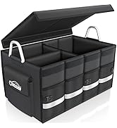 Oasser Trunk Organizer Cargo Organizer Trunk Storage Waterproof Collapsible Durable Multi Compart...