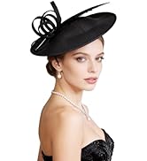 Women's Faux Feather Polyester Kentucky Derby Saucer Hats Fascinators with Headband