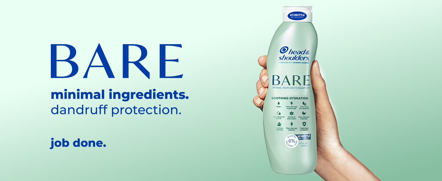 Minimal ingredients for effective dandruff protection; straightforward and reliable.