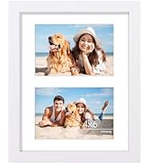 Vittanly 8x10 Collage Picture Frame, Displays 2Pcs 4x6 Pictures with Mat or 1Pcs 8x10 without Mat...