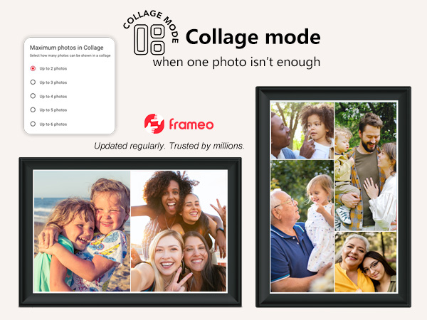 FRAMEO 10.1 Inch Smart WiFi Digital Photo Frame Digital Picture Frame Digital Calendar