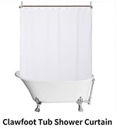 clawfoot tub shower curtain or liner