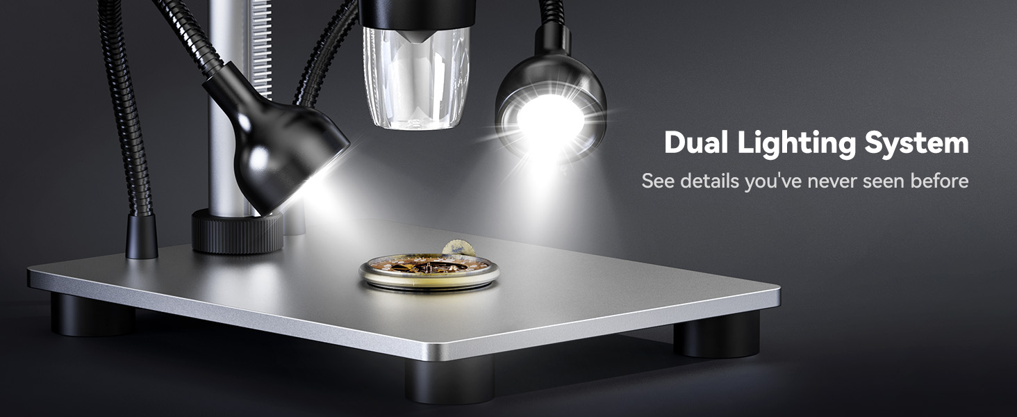 coin magnifying glass with light