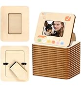 VOKOY 20 Pack Small Wooden Picture Frames for Crafts, 2" x 3" Photos DIY Wood Picture Frame Mini ...