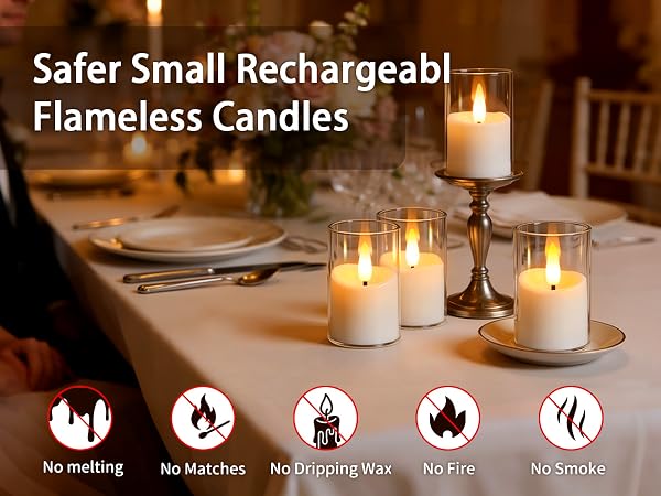 Safer Rechargeable Flameless Candles