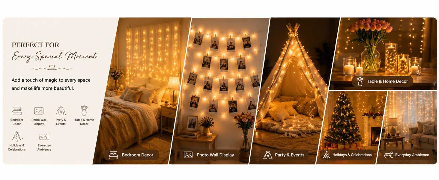 LED Fairy Lights For Bedroom Party Decoration