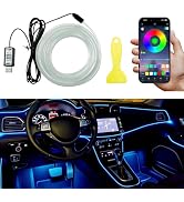 Interior Car LED Strip Lights, 5M 16FT Ambient Lighting Kits, Button Switch & APP Bluetooth Contr...