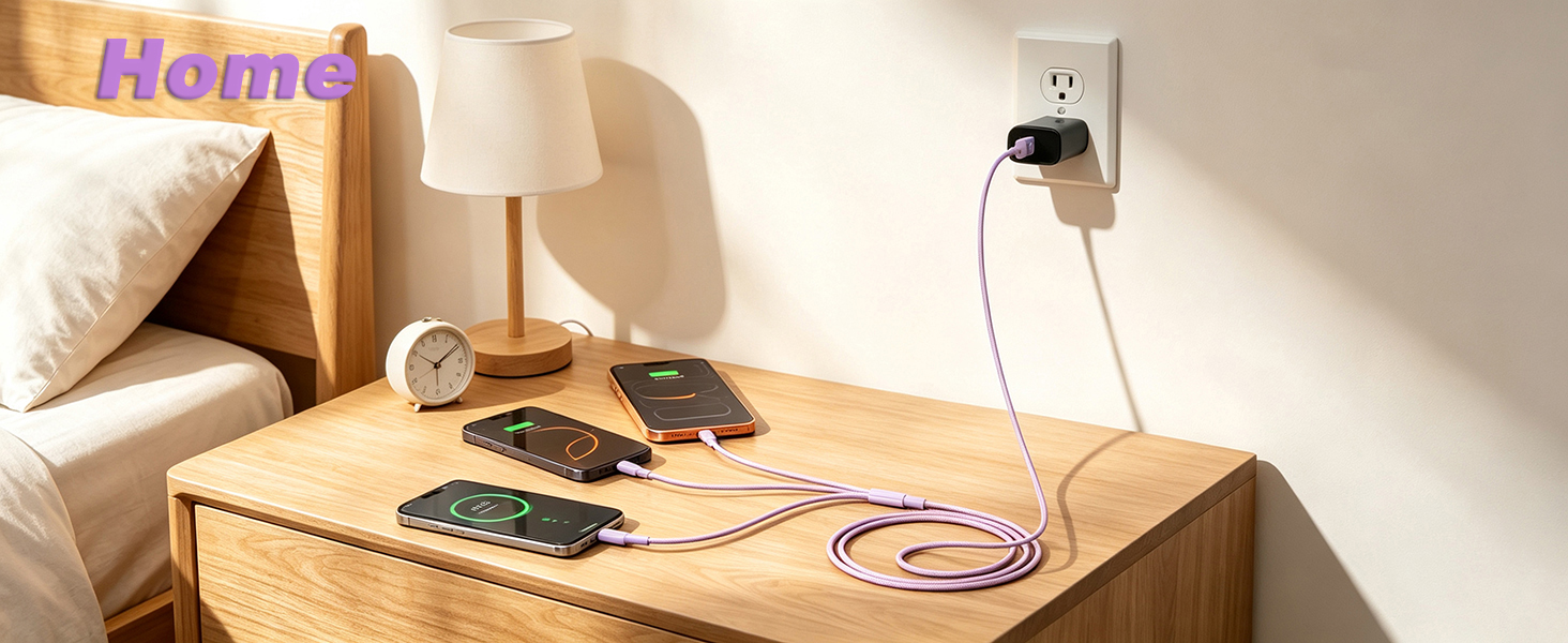 iphone charger fast charging 3 way phone charger cord fast charge usb to lightning cable 4ft usb c