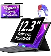 Peslv 12.3 Inch Magnetic Privacy Screen Compatible with Surface Pro 7+/7/6/5/4/3, Removable Anti ...