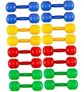 Toyvian Children's Dumbbells Set of 8 Pairs Interactive Hand Weights for Kids Colorful Foam Dumbb...