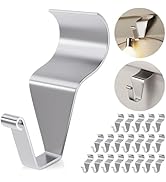 Amuille 20 Pack Vinyl Siding Hooks, No Hole Siding Hanging Hangers, Heavy-Duty Stainless Steel Vi...