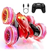Remote Control Car, Rechargeable RC Cars Fast Direct Charging Car with Colorful Light, Double Sid...
