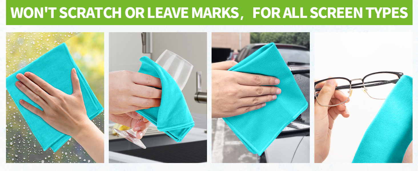 Microfiber Towels for Cars, Windows, Mirrors