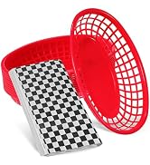 Luxshiny 12Pcs Fast Food Baskets with 100Pcs Deli Liners, Serving Food Baskets Food Serving Tray ...