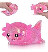 Puffwize Axolotl Squishy Toy, Cute Slow Rising Fidget Toy for Stress Relief, Soft Squeeze Sensory...