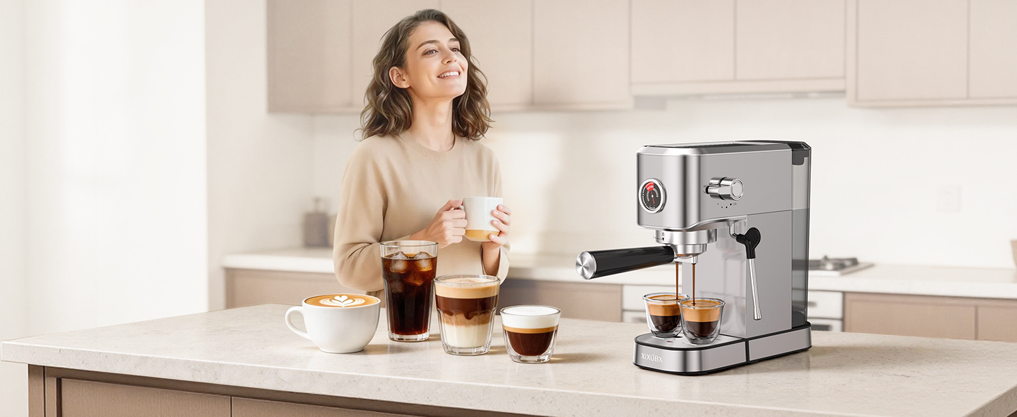 espresso machine indoor home kitchen office daily coffee