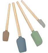 Silicone Spatula Set, Food Grade Rubber Spatula-4 Piece Nonstick Rubber Spatulas, Spoonula, Jar S...
