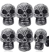Cool Skull Cabinet Knobs Kitchen Drawer Pulls Antique Silver Cupboard Door Handles,1 1/2 in Singl...