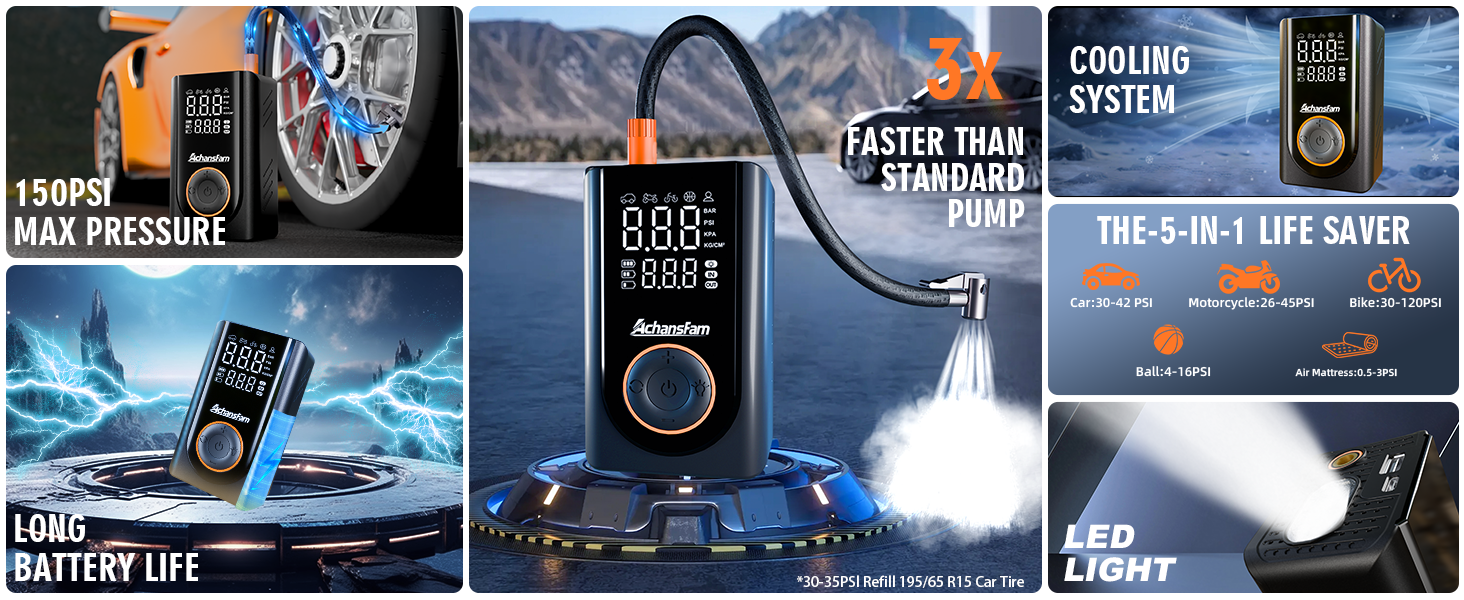 Tire Inflator Portable Air Compressor