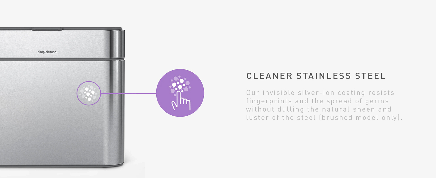 Cleaner Stainless Steel | Silver-ion coating resists fingerprints