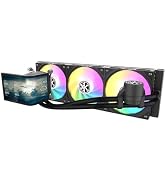 KINGCOOL Orbitto 360mm AIO CPU Cooler with 6.67-inch Curved Display Black | 2K 60Hz OLED Screen, ...
