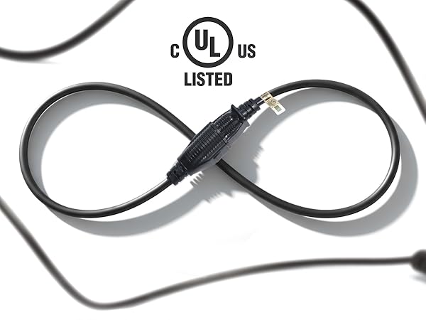 extension cords ul listed heavy duty black