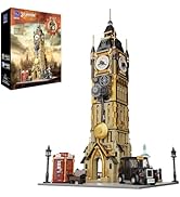 BRICKKK PANTASY Architecture Big Ben Building Set - Steampunk Clock Tower Construction Kit for Ad...
