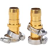 Sanpaint 2 Pack Garden Hose Connector Repair Mender Kit with Stainless Clamp,Fits 3/4"-5/8" Water...