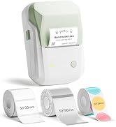 NIIMBOT B1 Label Maker Machine with 3 Tapes, 50x30mm White/34×34mm ColorfulB/50x80mm Clear, Bluet...
