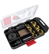 Grommet Kit, NEU MASTER 3/8" and 1/2" Solid Brass Grommets with Eyelets Setting Tool and Storage ...