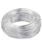 Pandahall 328 Feet Silver Aluminum Craft Wire 15 Gauge Flexible Metal Wire for Jewelry Making
