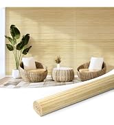 Art3d Natural Bamboo Wall Panel for Interior Wall Decor, Renewable Pole Wrap Wainscoting Paneling...