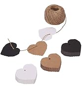 150ct Kraft Gift Tags Labels with String (3 Colors) (Heart)