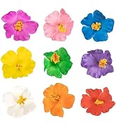 9PCS Plumeria Flower Hair Clips, Hawaiian Hibiscus Hairpins, Colorful Artificial Fuso Flower Hair...