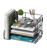4-Tier Paper File Organizer with Drawer