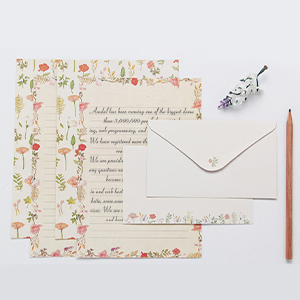 Cute stationary writing paper and envelope kits