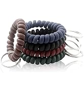 BIHRTC 5 Color Wrist Keychain Plastic Spring Flexible Spiral Wrist Coil Stretchable Wrist band Wr...