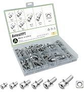 AvrestYPT 77 PCS Battery Terminal Motorcycle Bolts and Nuts Kit M6*10/12/14/16/18/20mm 304 Stainl...