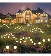 Solar Firefly Fairy Lights Starburst Swaying Outdoor Stake Lights 10 LED 4 Pack Decorative Lighti...