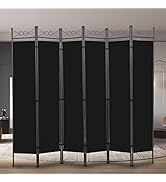 Room Divider-6 Panel Tall Room Dividers and Folding Privacy Screens, 6 Ft Indoor Divider Room Fab...