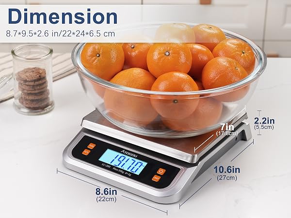 ATOGOU 66lb/30kg Commercial Large Digital Kitchen Scale