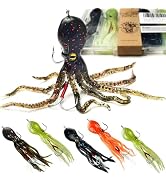 Fishing Lures for Bass, VMSIXVM Fishing Jig Head Swim Shad Lure, Soft Plastic Swimbaits with Padd...
